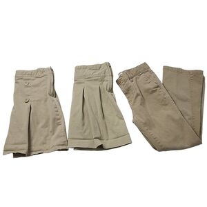 Childrens Place Girls Khaki Adjustable Waist School Uniform Skort Pants 6 X - 7
